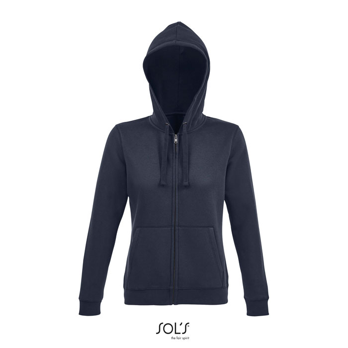 Veste zippée publicitaire femme SPIKE HOOD WOMEN French Marine